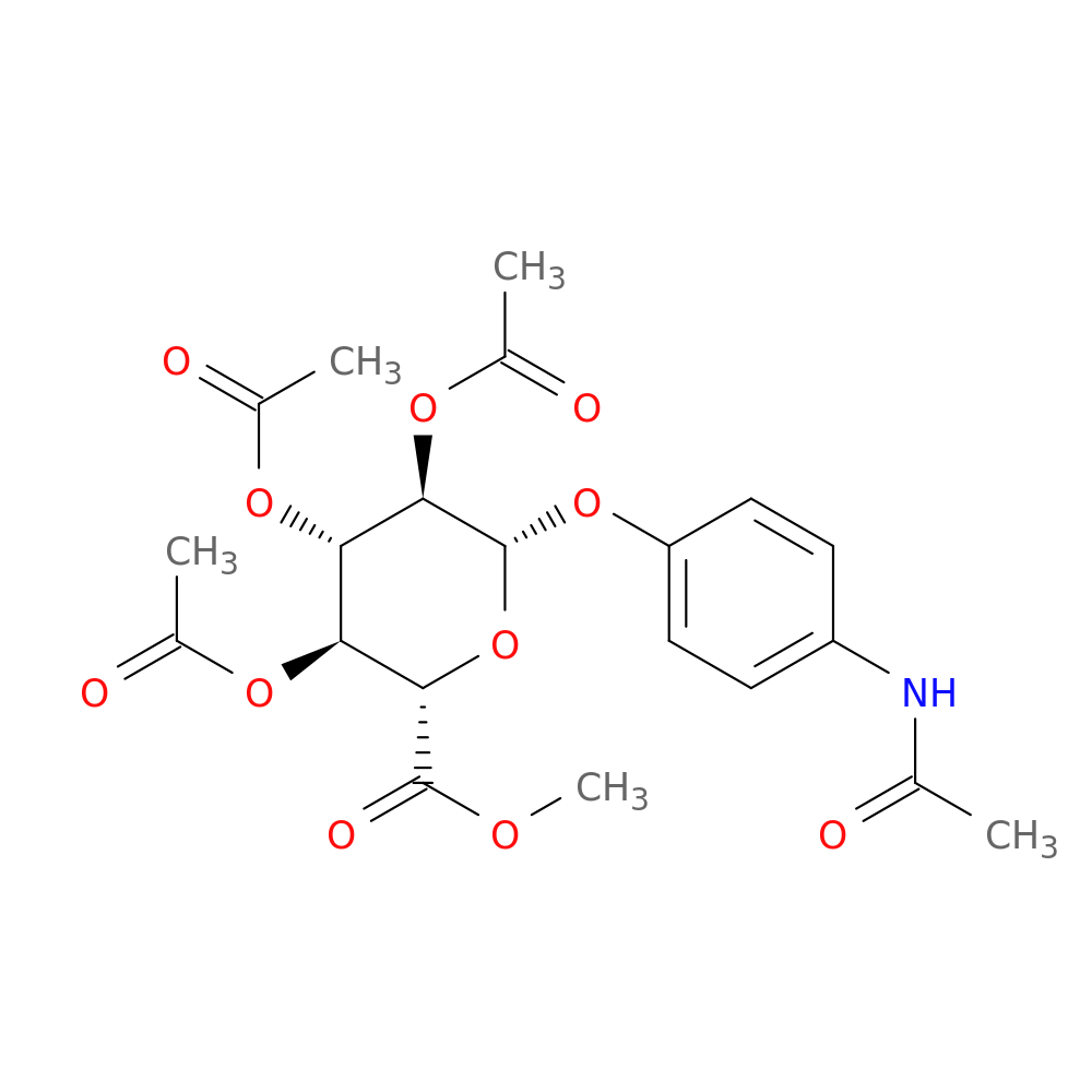 β-D-Glucopyranosiduronic acid, 4-(acetylamino)phenyl, methyl ester, 2,3,4-triacetate