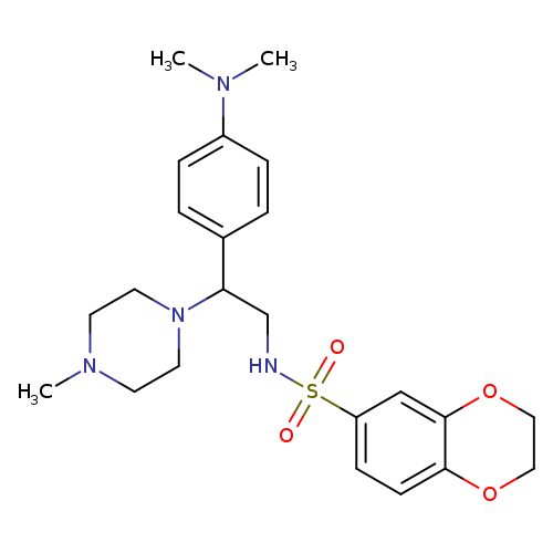 N-{2-[4-(dimethylamino)phenyl]-2-(4-methylpiperazin-1-yl)ethyl}-2,3-dihydro-1,4-benzodioxine-6-sulfonamide