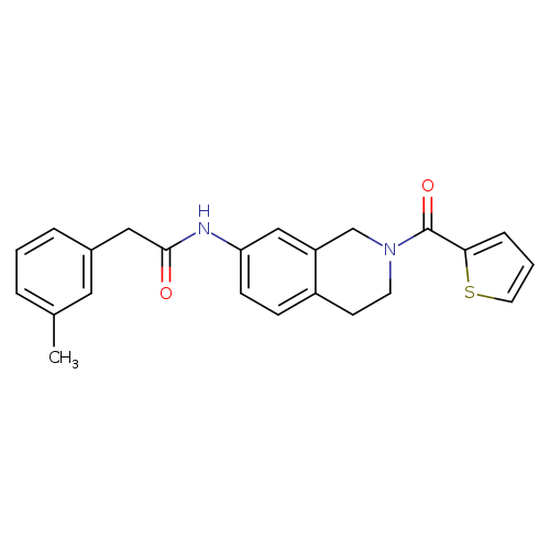 2-(3-methylphenyl)-N-[2-(thiophene-2-carbonyl)-1,2,3,4-tetrahydroisoquinolin-7-yl]acetamide