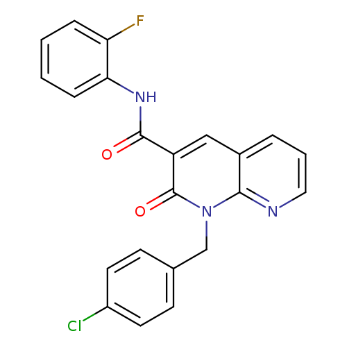 1-[(4-chlorophenyl)methyl]-N-(2-fluorophenyl)-2-oxo-1,2-dihydro-1,8-naphthyridine-3-carboxamide