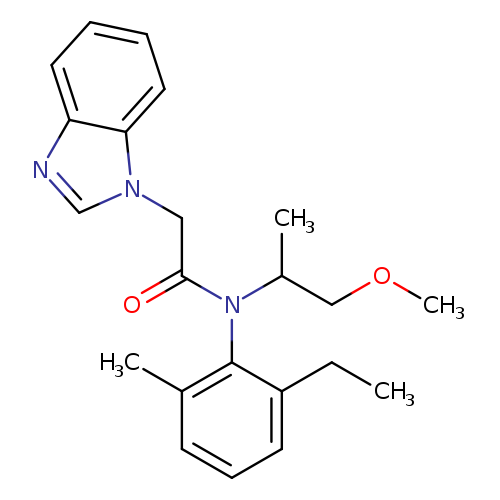 2-(1H-1,3-benzodiazol-1-yl)-N-(2-ethyl-6-methylphenyl)-N-(1-methoxypropan-2-yl)acetamide