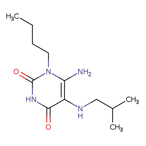 6-amino-1-butyl-5-[(2-methylpropyl)amino]-1,2,3,4-tetrahydropyrimidine-2,4-dione