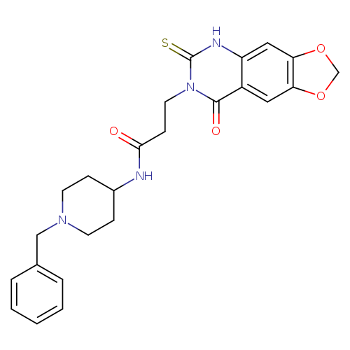 N-(1-benzylpiperidin-4-yl)-3-{8-oxo-6-sulfanylidene-2H,5H,6H,7H,8H-[1,3]dioxolo[4,5-g]quinazolin-7-yl}propanamide