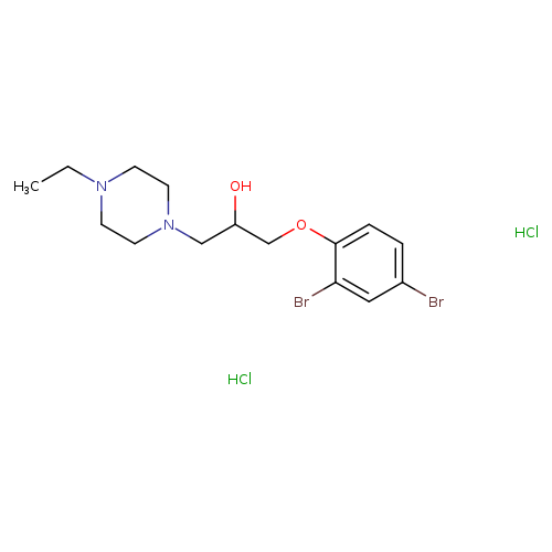 1-(2,4-dibromophenoxy)-3-(4-ethylpiperazin-1-yl)propan-2-ol dihydrochloride