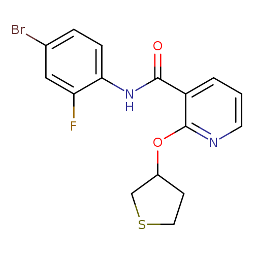 N-(4-bromo-2-fluorophenyl)-2-(thiolan-3-yloxy)pyridine-3-carboxamide