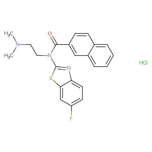 N-[2-(dimethylamino)ethyl]-N-(6-fluoro-1,3-benzothiazol-2-yl)naphthalene-2-carboxamide hydrochloride