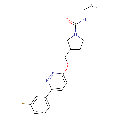 N-ethyl-3-({[6-(3-fluorophenyl)pyridazin-3-yl]oxy}methyl)pyrrolidine-1-carboxamide