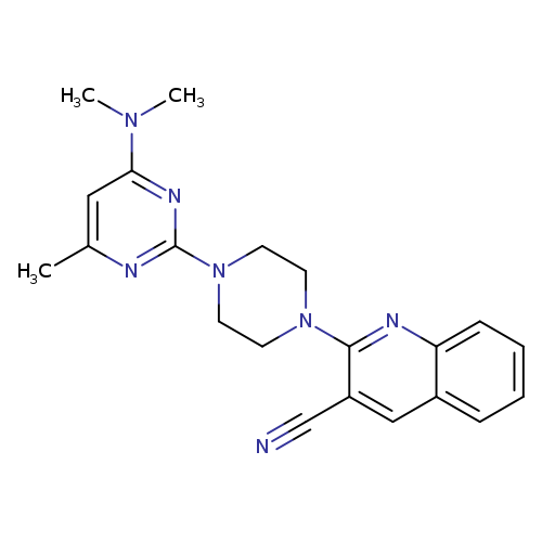 2-{4-[4-(dimethylamino)-6-methylpyrimidin-2-yl]piperazin-1-yl}quinoline-3-carbonitrile