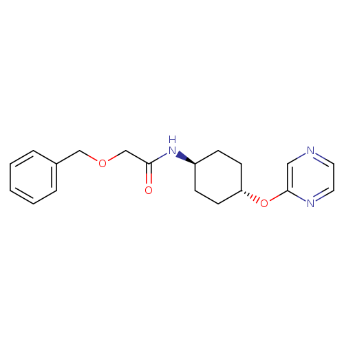 2-(benzyloxy)-N-[(1r,4r)-4-(pyrazin-2-yloxy)cyclohexyl]acetamide