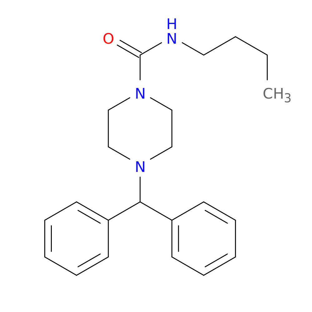 N-butyl-4-(diphenylmethyl)piperazine-1-carboxamide