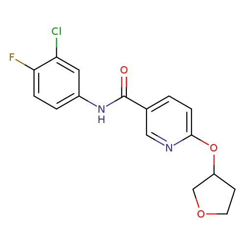 N-(3-chloro-4-fluorophenyl)-6-(oxolan-3-yloxy)pyridine-3-carboxamide