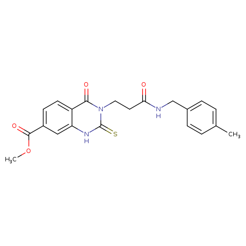 methyl 3-(2-{[(4-methylphenyl)methyl]carbamoyl}ethyl)-4-oxo-2-sulfanylidene-1,2,3,4-tetrahydroquinazoline-7-carboxylate
