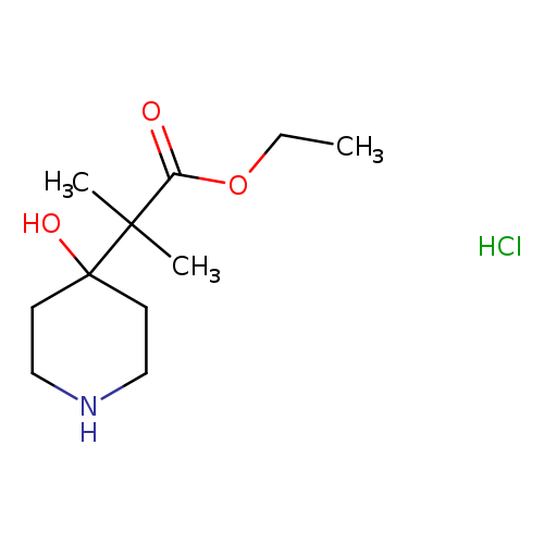 ethyl 2-(4-hydroxypiperidin-4-yl)-2-methylpropanoate hydrochloride