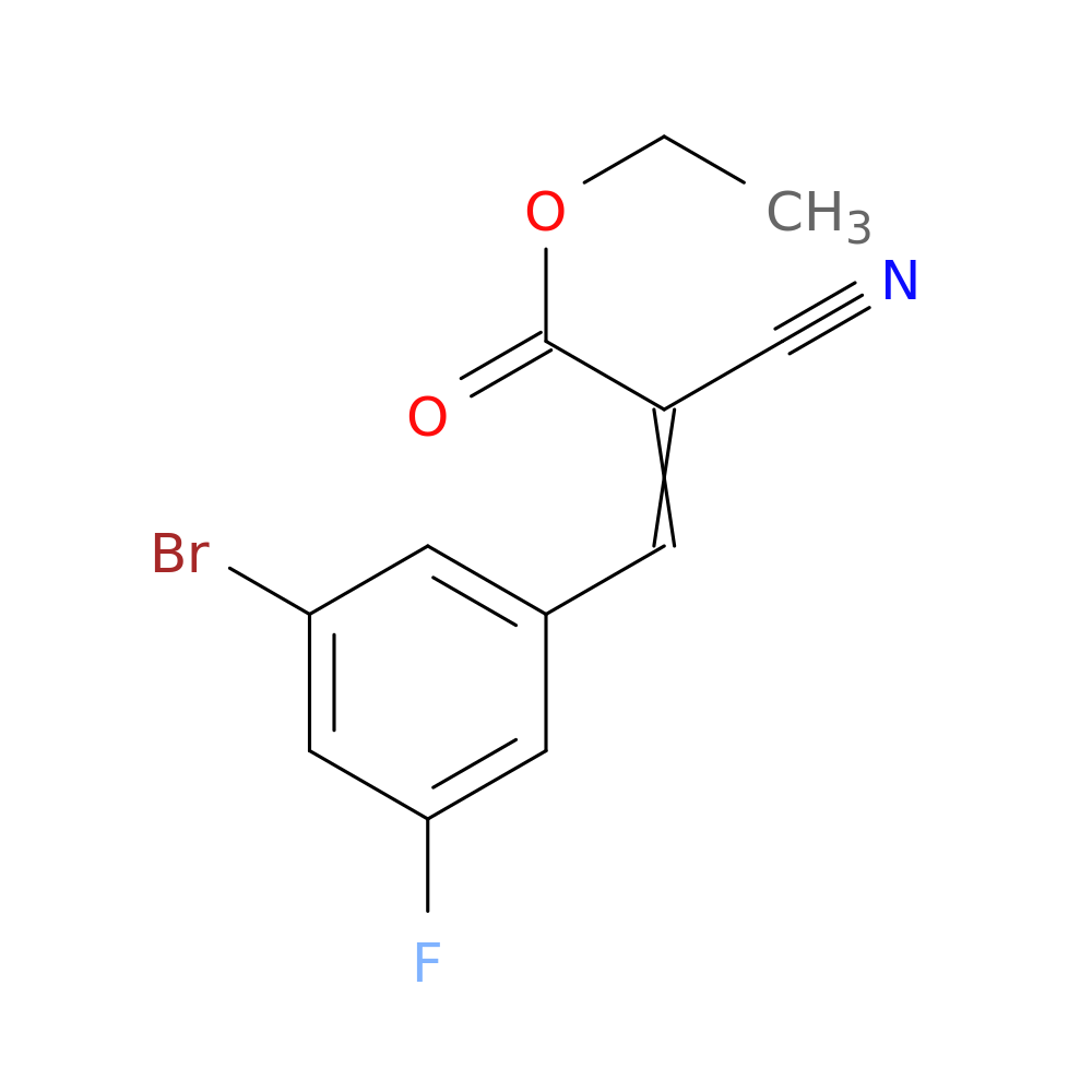 ethyl 3-(3-bromo-5-fluorophenyl)-2-cyanoprop-2-enoate