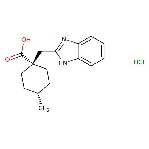 (1s,4s)-1-[(1H-1,3-benzodiazol-2-yl)methyl]-4-methylcyclohexane-1-carboxylicacidhydrochloride,cis