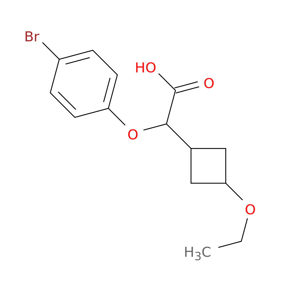 2-(4-bromophenoxy)-2-(3-ethoxycyclobutyl)acetic acid