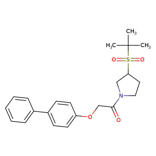 2-{[1,1'-biphenyl]-4-yloxy}-1-[3-(2-methylpropane-2-sulfonyl)pyrrolidin-1-yl]ethan-1-one
