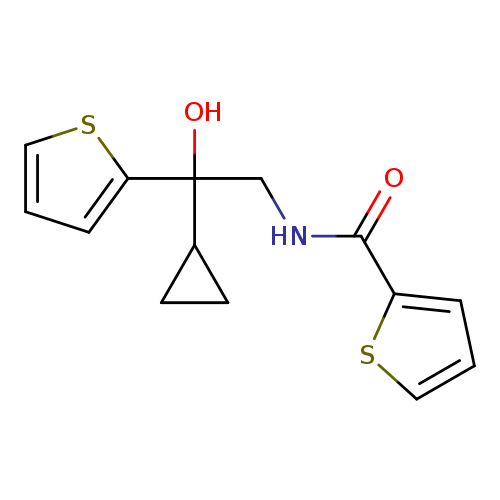 N-[2-cyclopropyl-2-hydroxy-2-(thiophen-2-yl)ethyl]thiophene-2-carboxamide