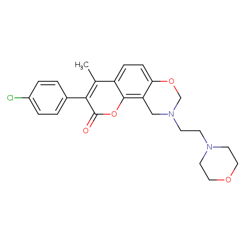 3-(4-chlorophenyl)-4-methyl-9-[2-(morpholin-4-yl)ethyl]-2H,8H,9H,10H-chromeno[8,7-e][1,3]oxazin-2-one