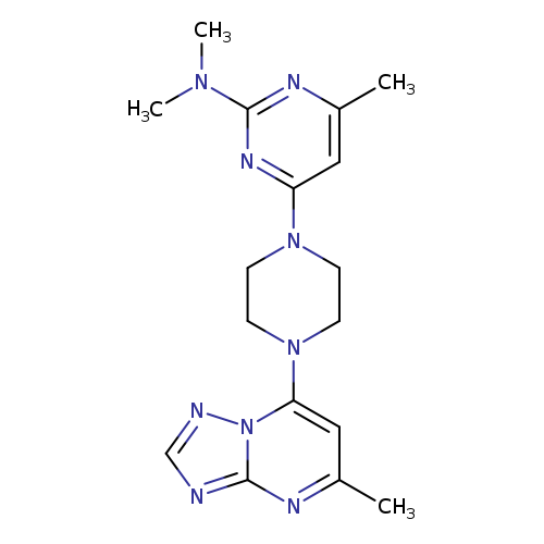 N,N,4-trimethyl-6-(4-{5-methyl-[1,2,4]triazolo[1,5-a]pyrimidin-7-yl}piperazin-1-yl)pyrimidin-2-amine