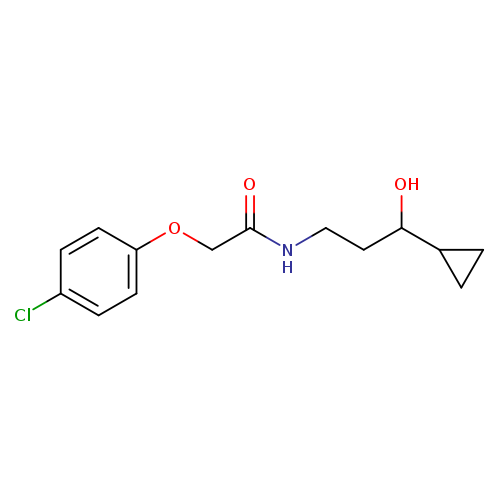 2-(4-chlorophenoxy)-N-(3-cyclopropyl-3-hydroxypropyl)acetamide