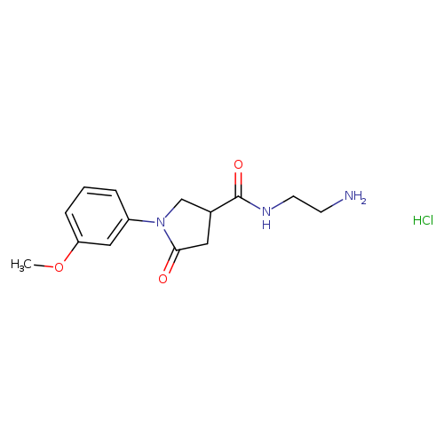 N-(2-aminoethyl)-1-(3-methoxyphenyl)-5-oxopyrrolidine-3-carboxamide hydrochloride