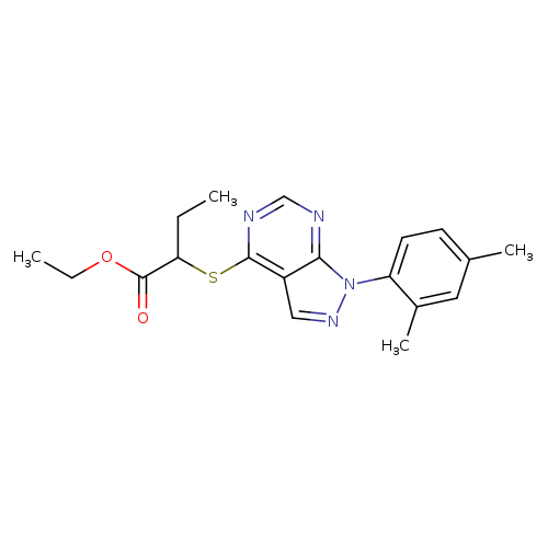 ethyl 2-{[1-(2,4-dimethylphenyl)-1H-pyrazolo[3,4-d]pyrimidin-4-yl]sulfanyl}butanoate
