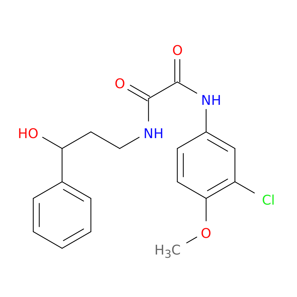 N-(3-chloro-4-methoxyphenyl)-N'-(3-hydroxy-3-phenylpropyl)ethanediamide