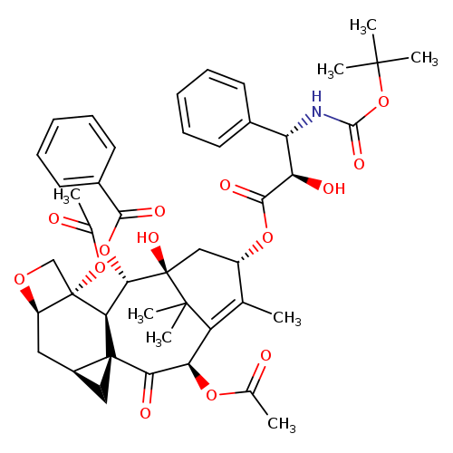 Benzenepropanoic acid, β-[[(1,1-dimethylethoxy)carbonyl]amino]-α-hydroxy-, (1S,2S,4S,7R,8aR,9aS,10aR,12aS,12bR)-7,12a-bis(acetyloxy)-1-(benzoyloxy)-1,3,4,7,8,9,9a,10,10a,12,12a,12b-dodecahydro-2-hydroxy-5,13,13-trimethyl-8-oxo-2,6-methano-2H-cyclodeca[3,4]cyclopropa[4,5]benz[1,2-b]oxet-4-yl ester, (αR,βS)-
