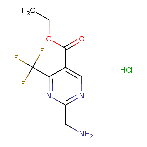 ethyl2-(aminomethyl)-4-(trifluoromethyl)pyrimidine-5-carboxylatehydrochloride