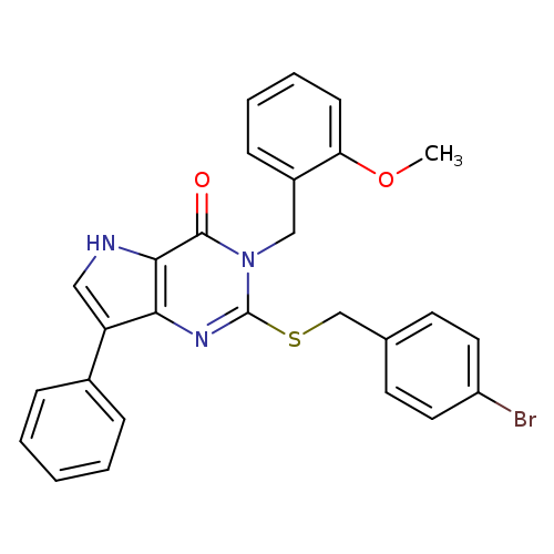 2-{[(4-bromophenyl)methyl]sulfanyl}-3-[(2-methoxyphenyl)methyl]-7-phenyl-3H,4H,5H-pyrrolo[3,2-d]pyrimidin-4-one