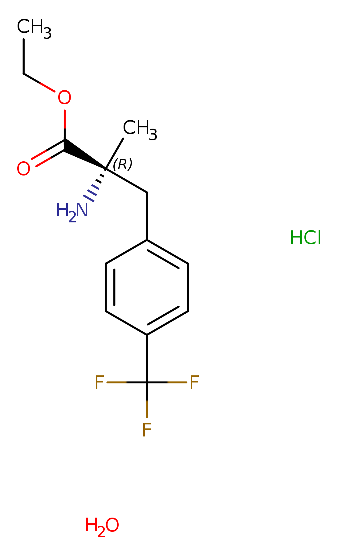D-Phenylalanine, α-methyl-4-(trifluoromethyl)-, ethyl ester, hydrochloride, hydrate (1:1:1)