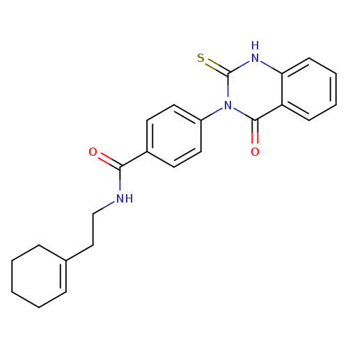 N-[2-(cyclohex-1-en-1-yl)ethyl]-4-(4-oxo-2-sulfanylidene-1,2,3,4-tetrahydroquinazolin-3-yl)benzamide