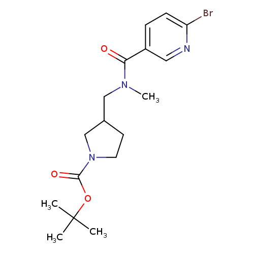 tert-butyl 3-{[1-(6-bromopyridin-3-yl)-N-methylformamido]methyl}pyrrolidine-1-carboxylate