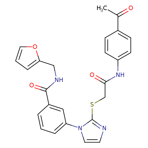 3-[2-({[(4-acetylphenyl)carbamoyl]methyl}sulfanyl)-1H-imidazol-1-yl]-N-[(furan-2-yl)methyl]benzamide
