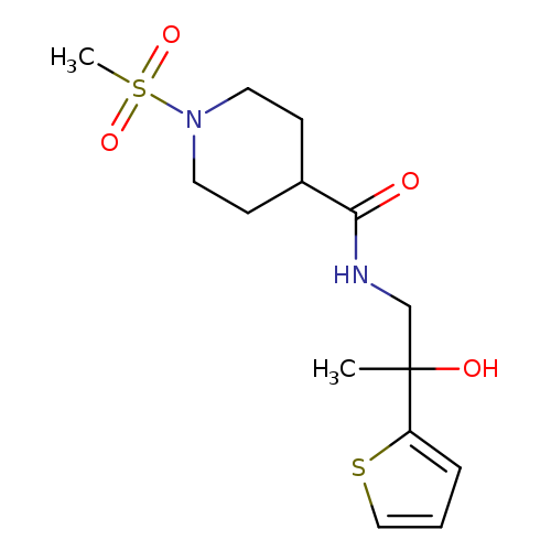 N-[2-hydroxy-2-(thiophen-2-yl)propyl]-1-methanesulfonylpiperidine-4-carboxamide