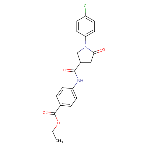 ethyl 4-[1-(4-chlorophenyl)-5-oxopyrrolidine-3-amido]benzoate