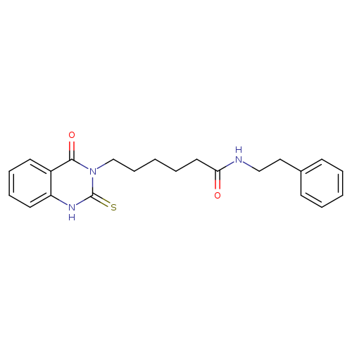 6-(4-oxo-2-sulfanylidene-1,2,3,4-tetrahydroquinazolin-3-yl)-N-(2-phenylethyl)hexanamide