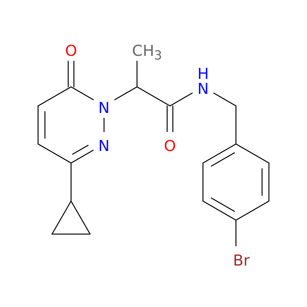 N-[(4-bromophenyl)methyl]-2-(3-cyclopropyl-6-oxo-1,6-dihydropyridazin-1-yl)propanamide