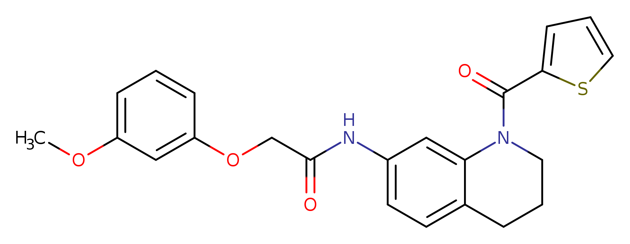 2-(3-methoxyphenoxy)-N-[1-(thiophene-2-carbonyl)-1,2,3,4-tetrahydroquinolin-7-yl]acetamide