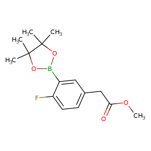 methyl 2-[4-fluoro-3-(4,4,5,5-tetramethyl-1,3,2-dioxaborolan-2-yl)phenyl]acetate