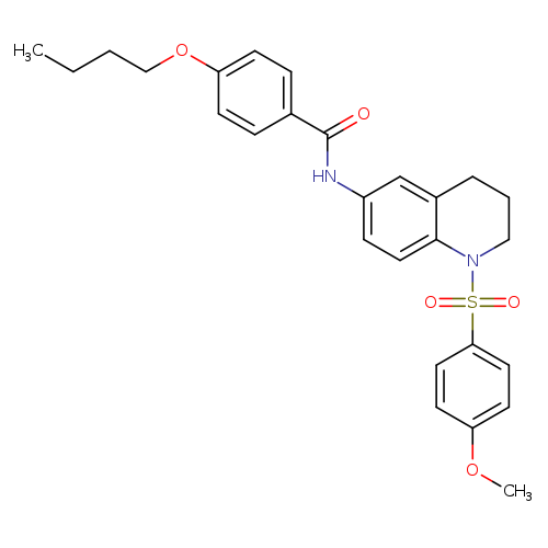 4-butoxy-N-[1-(4-methoxybenzenesulfonyl)-1,2,3,4-tetrahydroquinolin-6-yl]benzamide