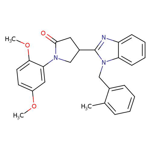 1-(2,5-dimethoxyphenyl)-4-{1-[(2-methylphenyl)methyl]-1H-1,3-benzodiazol-2-yl}pyrrolidin-2-one