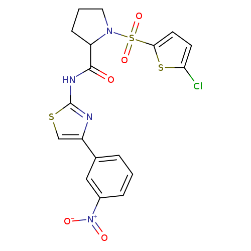 1-[(5-chlorothiophen-2-yl)sulfonyl]-N-[4-(3-nitrophenyl)-1,3-thiazol-2-yl]pyrrolidine-2-carboxamide