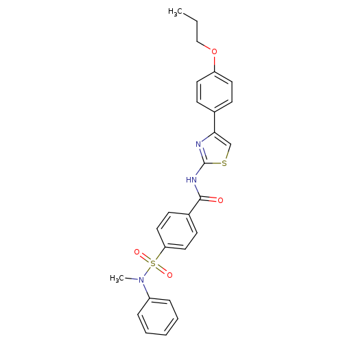 4-[methyl(phenyl)sulfamoyl]-N-[4-(4-propoxyphenyl)-1,3-thiazol-2-yl]benzamide