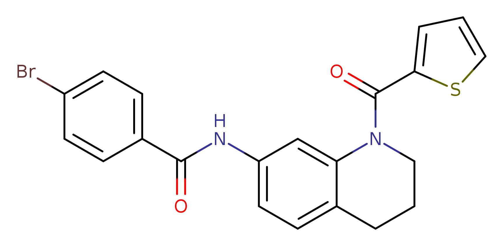 4-bromo-N-[1-(thiophene-2-carbonyl)-1,2,3,4-tetrahydroquinolin-7-yl]benzamide