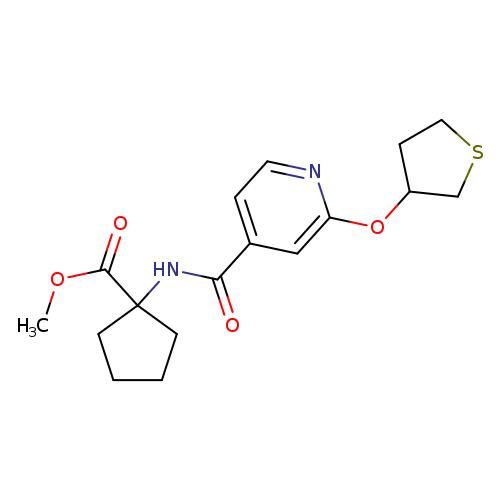 methyl 1-[2-(thiolan-3-yloxy)pyridine-4-amido]cyclopentane-1-carboxylate