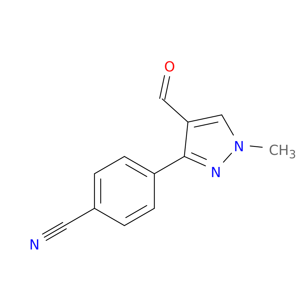 4-(4-formyl-1-methyl-1H-pyrazol-3-yl)benzonitrile