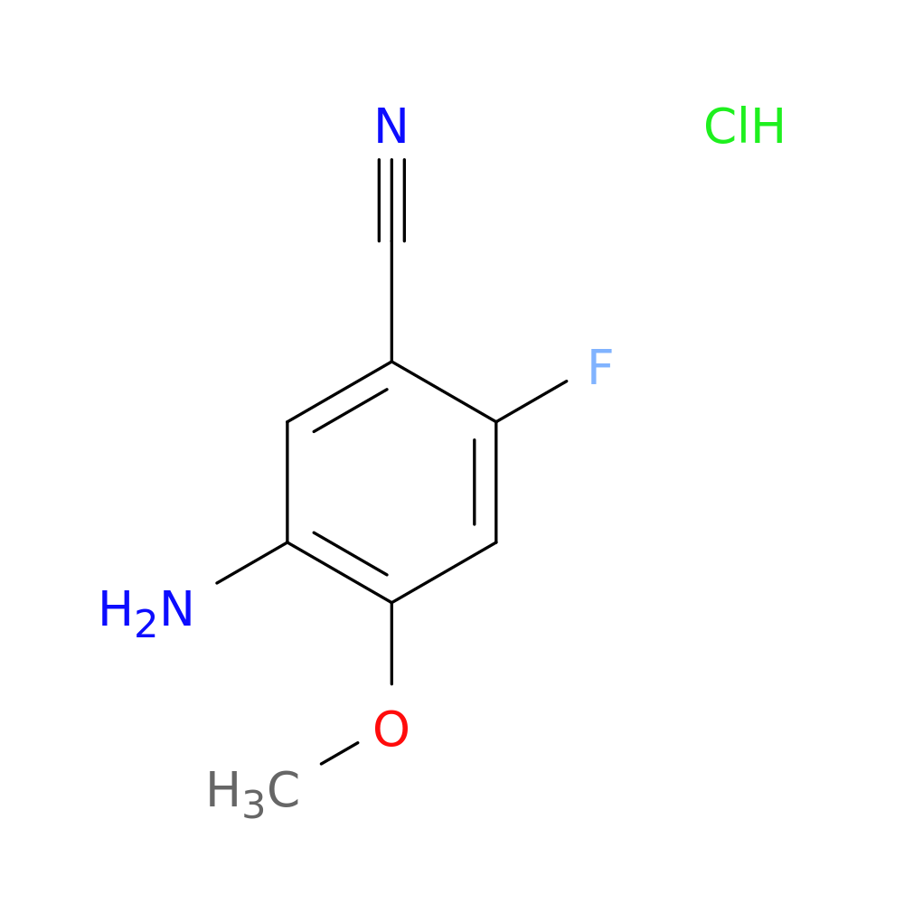 5-amino-2-fluoro-4-methoxybenzonitrile hydrochloride