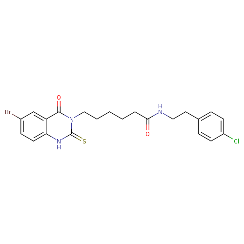 6-(6-bromo-4-oxo-2-sulfanylidene-1,2,3,4-tetrahydroquinazolin-3-yl)-N-[2-(4-chlorophenyl)ethyl]hexanamide
